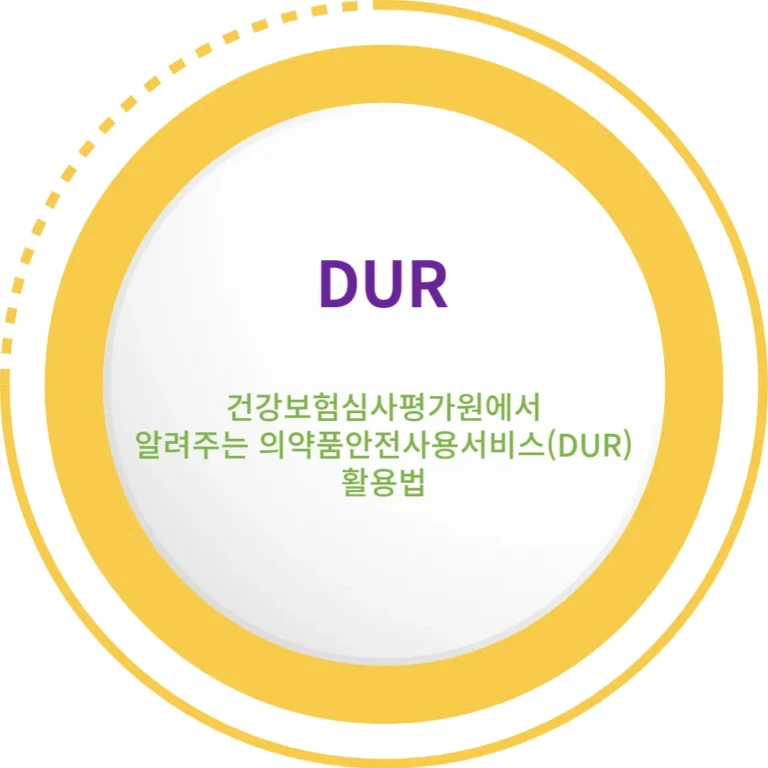 DUR이란 무엇이고 왜 중요한가? 건강보험심사평가원의 의약품 안전사용서비스를 알아보자