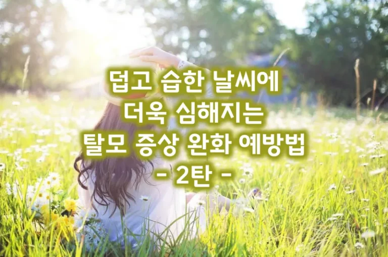 덥고 습한 날씨에 더욱 심해지는 탈모 증상 완화 예방법 2탄
