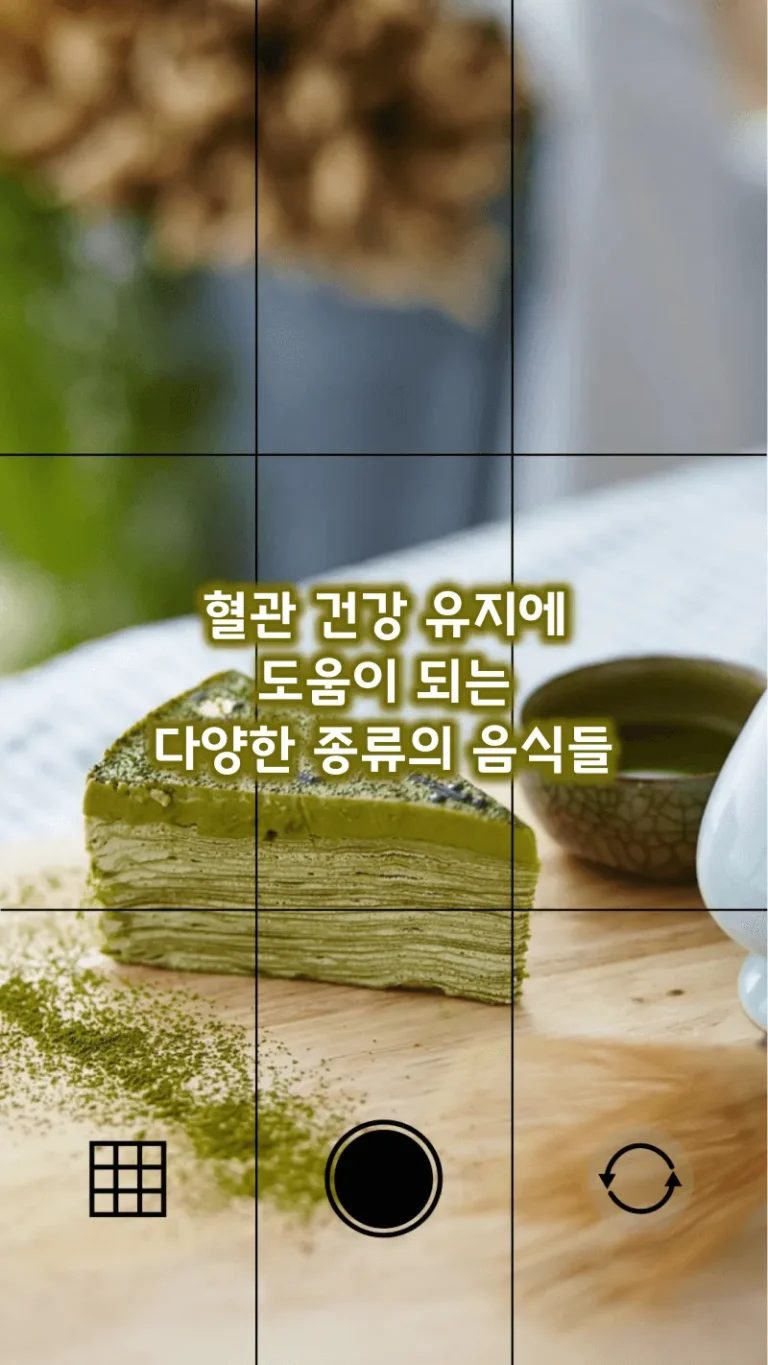 혈관 건강 유지에 도움이 되는 다양한 종류의 음식들